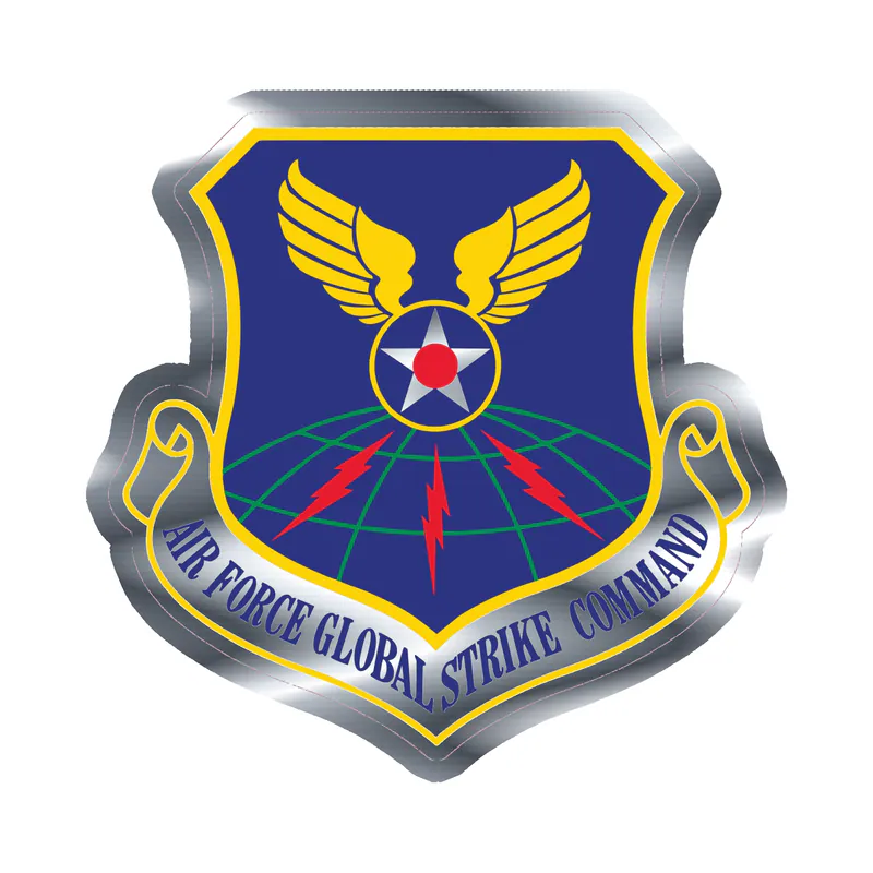 Air Force - Global Strike Command - Silver Chrome Vinyl Decal