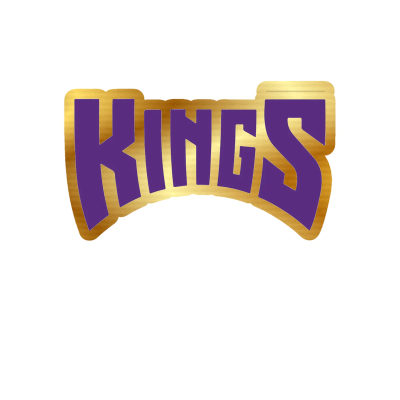 Sacramento Kings - Image 5 - Gold Chrome Vinyl Sticker - Custom Size