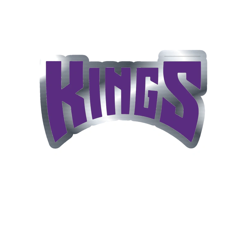 Sacramento Kings - Image 5 - Silver Chrome Vinyl Sticker - Custom Size