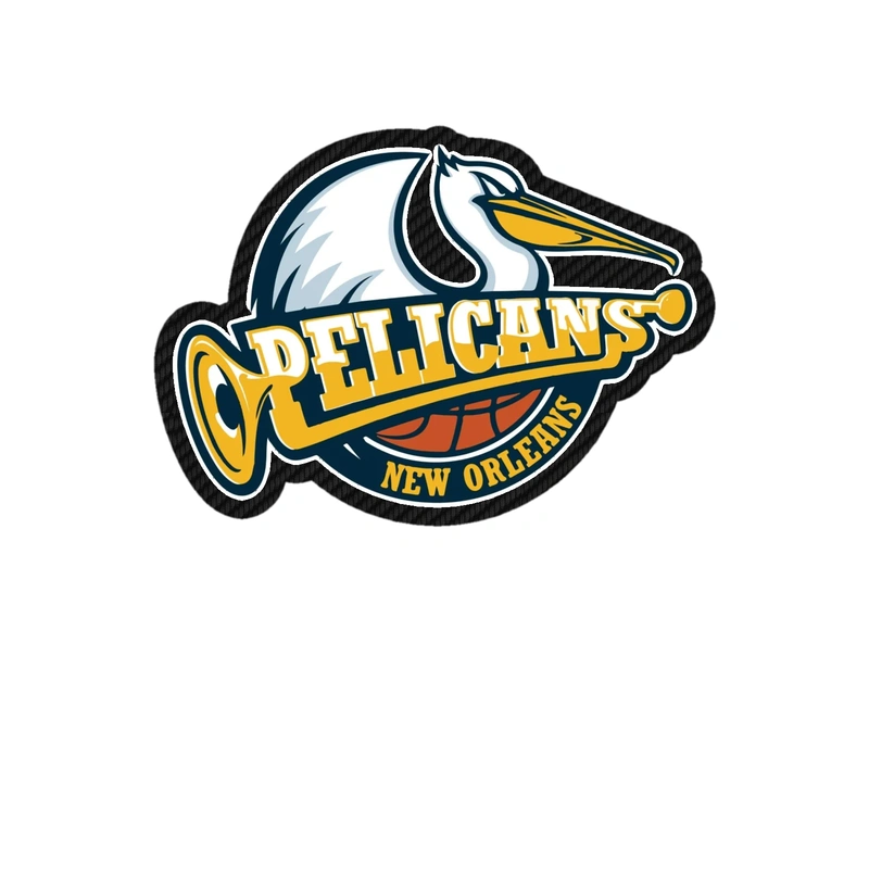 New Orleans Pelicans - Image 2 - Carbon Fiber Vinyl Sticker - Custom Size