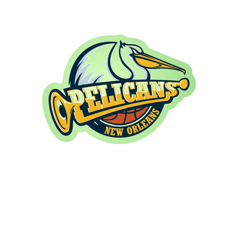 New Orleans Pelicans - Image 2 - Glow in the Dark Vinyl Sticker - Custom Size