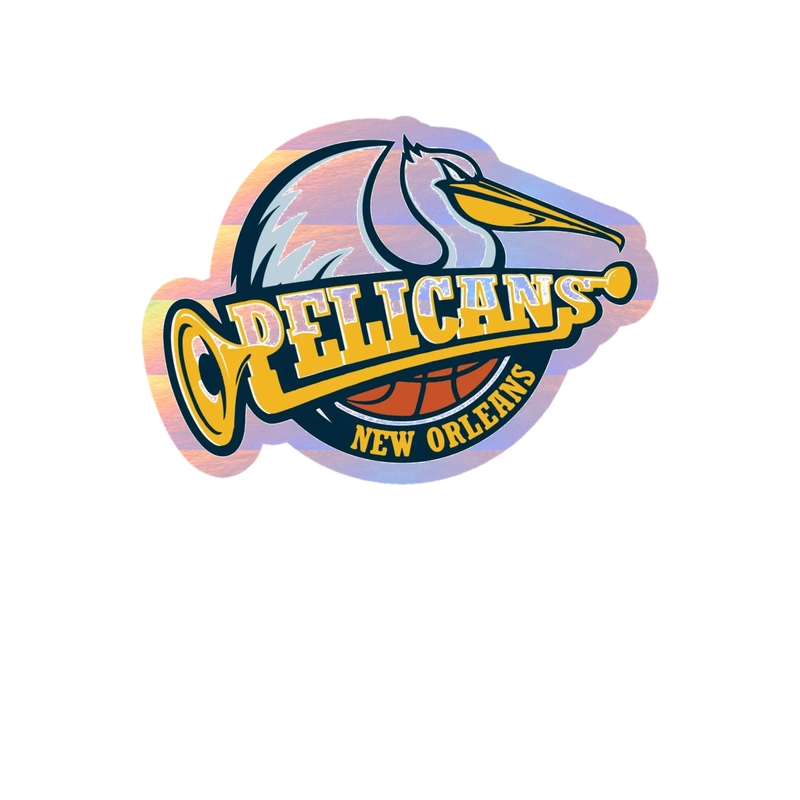 New Orleans Pelicans - Image 2 - Holographic Vinyl Sticker - Custom Size