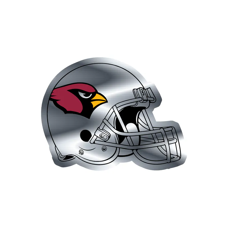 Arizona Cardinals - Helmet - Silver Chrome Vinyl Sticker - Custom Size