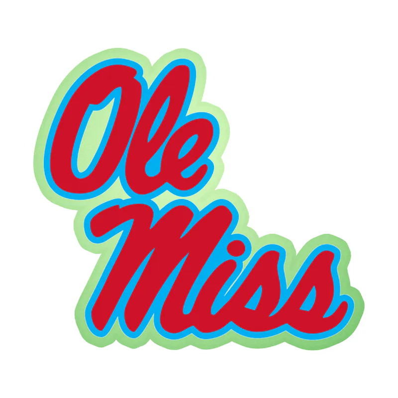 Ole Miss Rebels - Image 1 - Glow in the Dark Vinyl Sticker - Custom Size