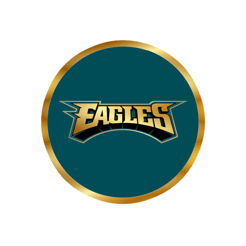 Philadelphia Eagles - Image 6 - Gold Chrome Vinyl Sticker - Custom Size