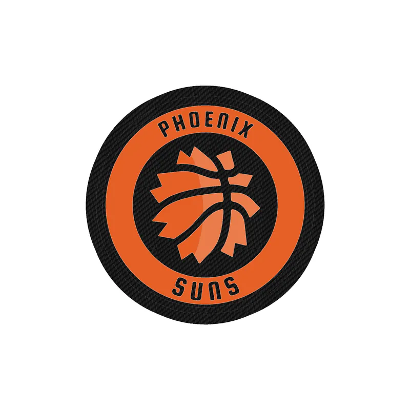 Phoenix Suns - Orange Circle - Carbon Fiber Vinyl Sticker - Custom Size
