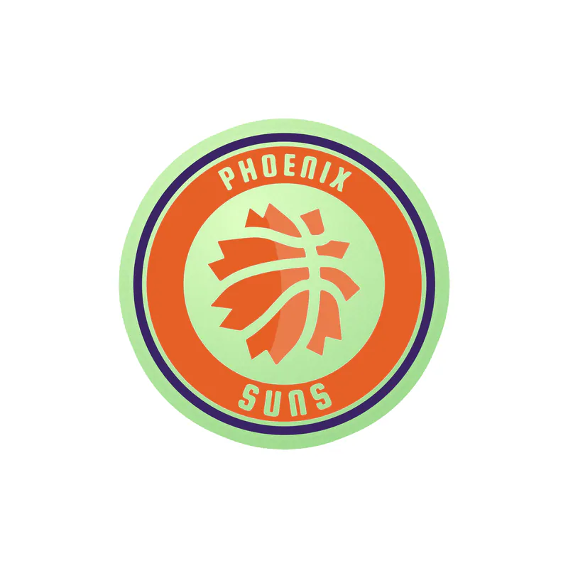 Phoenix Suns - Orange Circle - Glow in the Dark Vinyl Sticker - Custom Size
