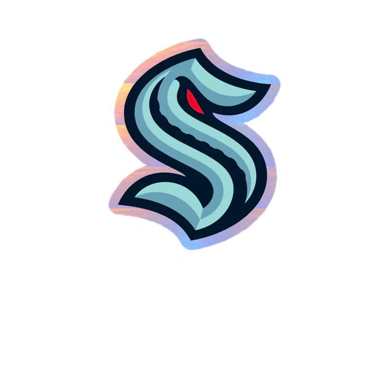 Seattle Kraken - Image 1 - Holographic Vinyl Sticker - Custom Size