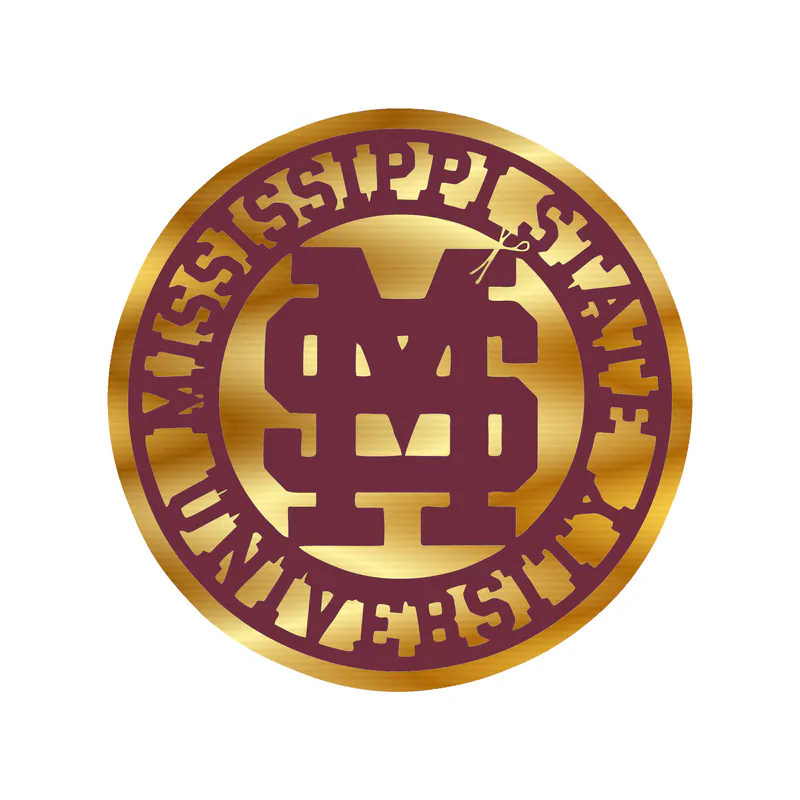 Mississippi State Bulldogs - Image 3 - Gold Chrome Vinyl Decal - Custom Size