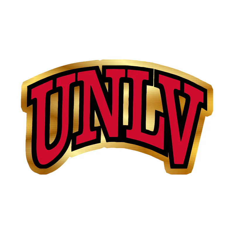 UNLV - Image 1 - Gold Chrome Vinyl Decal - Custom Size