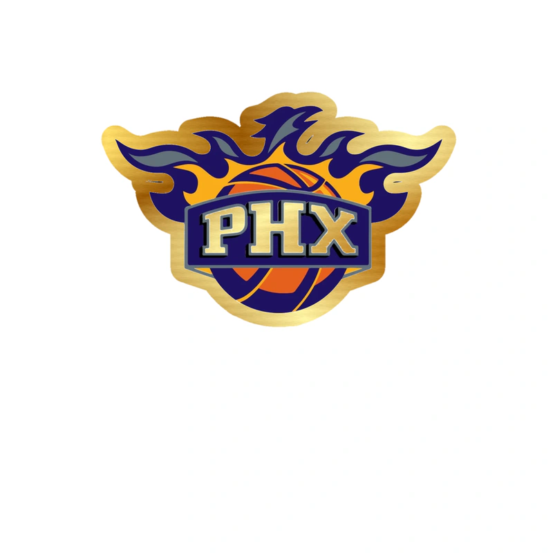 Phoenix Suns - Image 5 - Gold Chrome Vinyl Sticker - Custom Size