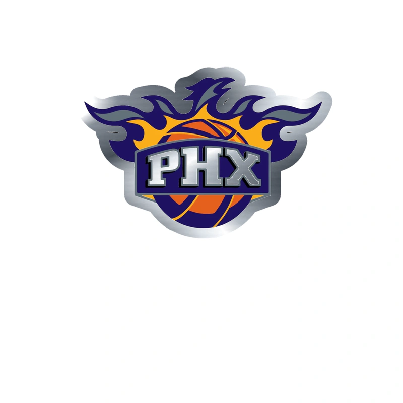 Phoenix Suns - Image 5 - Silver Chrome Vinyl Sticker - Custom Size