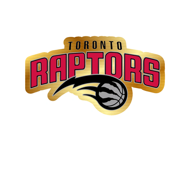 Toronto Raptors - Image 6 - Gold Chrome Vinyl Sticker - Custom Size