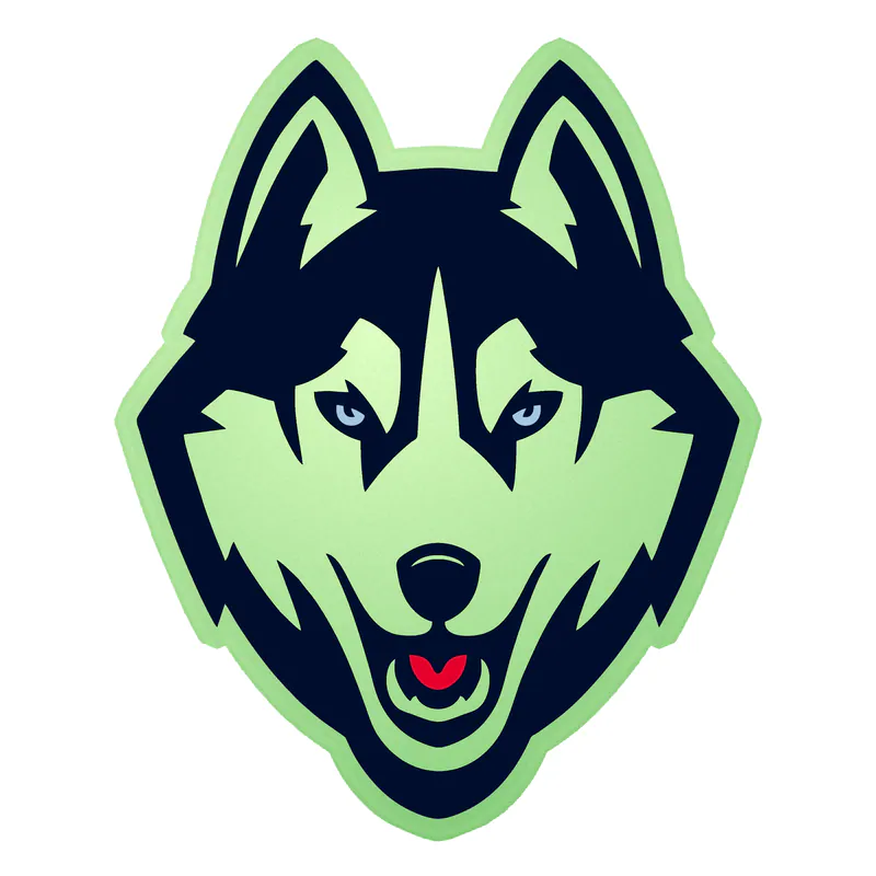 University of Connecticut Huskies - Glow in the Dark Vinyl Decal