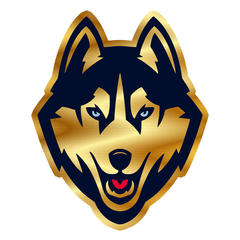 University of Connecticut Huskies - Gold Chrome Vinyl Decal