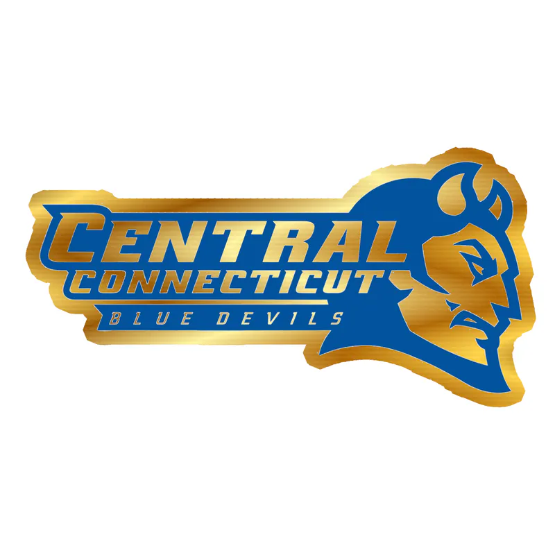 Central Connecticut Bluedevils - Image 2 - Gold Chrome Vinyl Decal - Custom Size