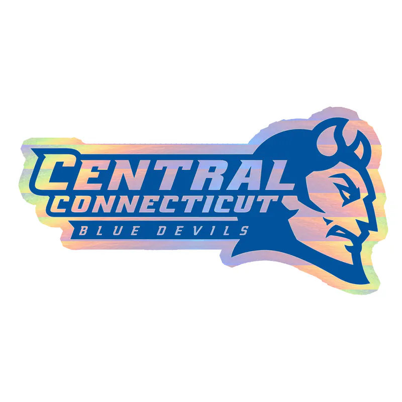 Central Connecticut Bluedevils - Image 2 - Holographic Vinyl Decal - Custom Size