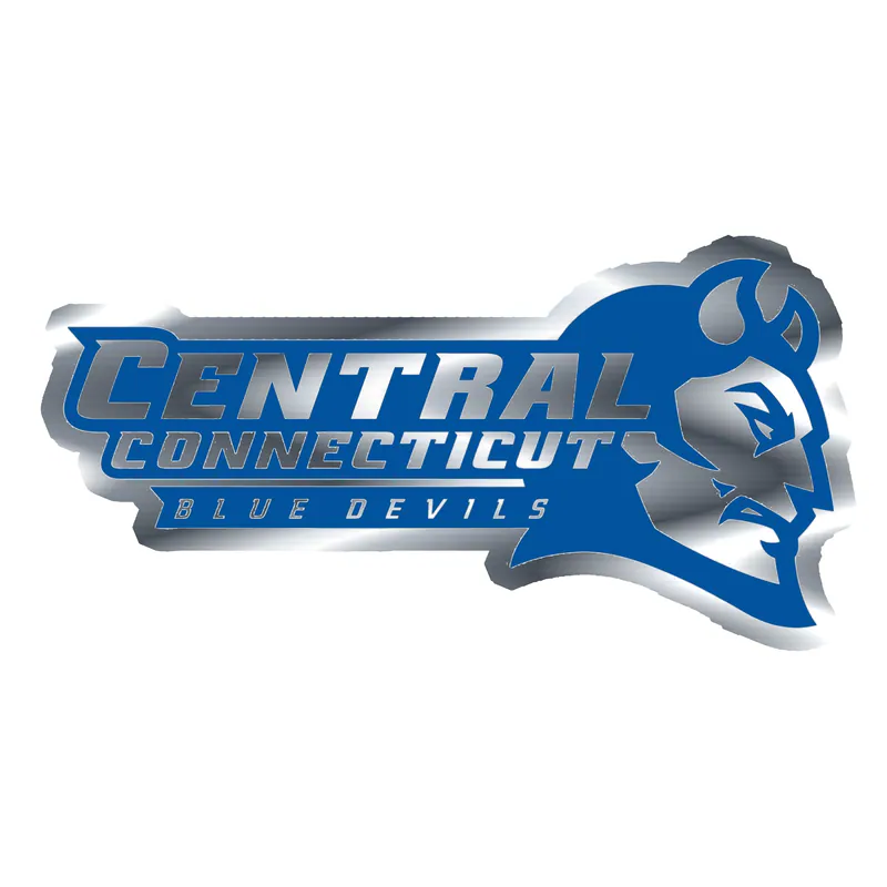 Central Connecticut Bluedevils - Image 2 - Silver Chrome Vinyl Decal - Custom Size