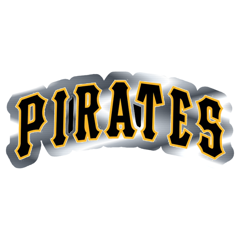 Pittsburgh Pirates - Pirates - Silver Chrome Vinyl Sticker - Custom Size