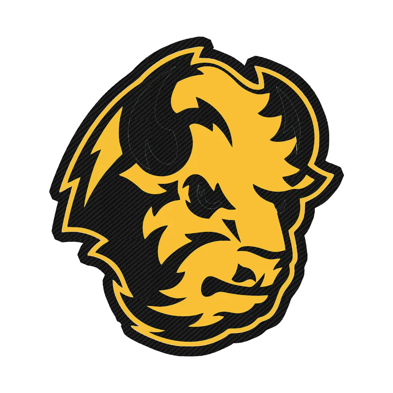 North Dakota State - Image 1 - Carbon Fiber Vinyl Decal - Custom Size