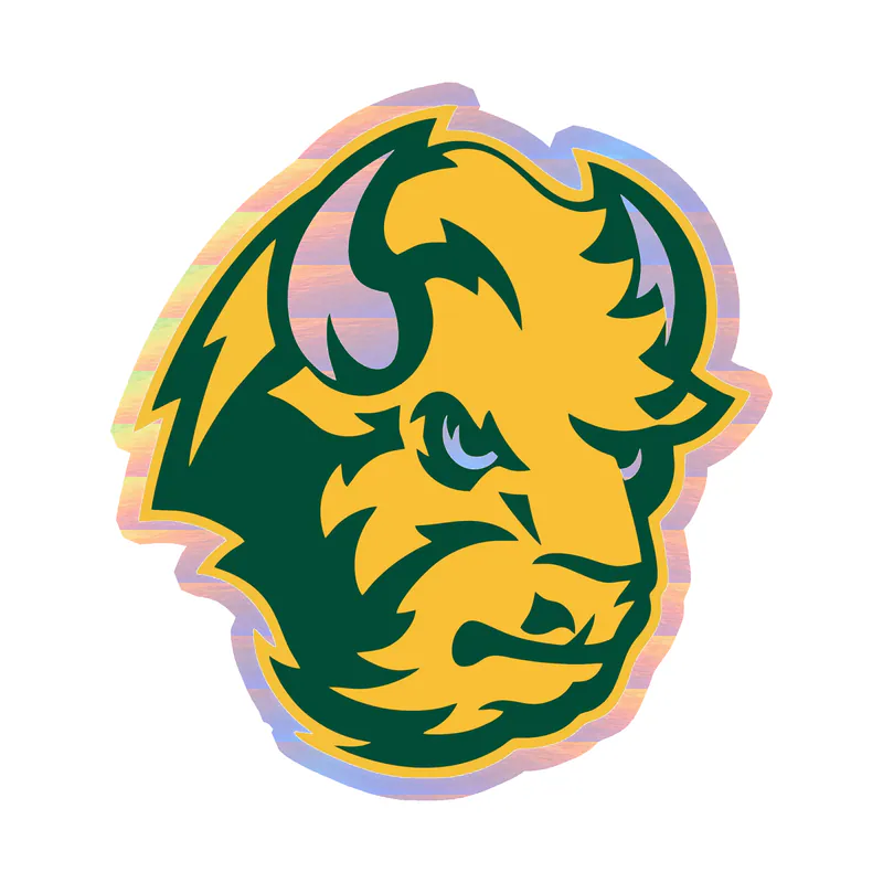 North Dakota State - Image 1 - Holographic Vinyl Decal - Custom Size