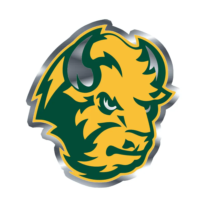 North Dakota State - Image 1 - Silver Chrome Vinyl Decal - Custom Size