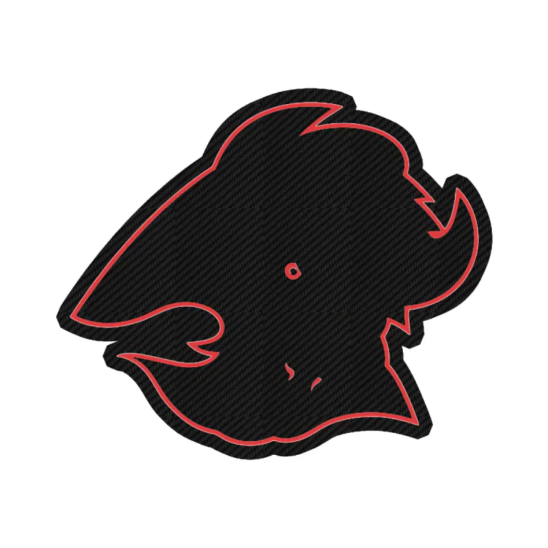 Buffalo Sabres - Retro Buffalo - Carbon Fiber Vinyl Sticker - Custom Size
