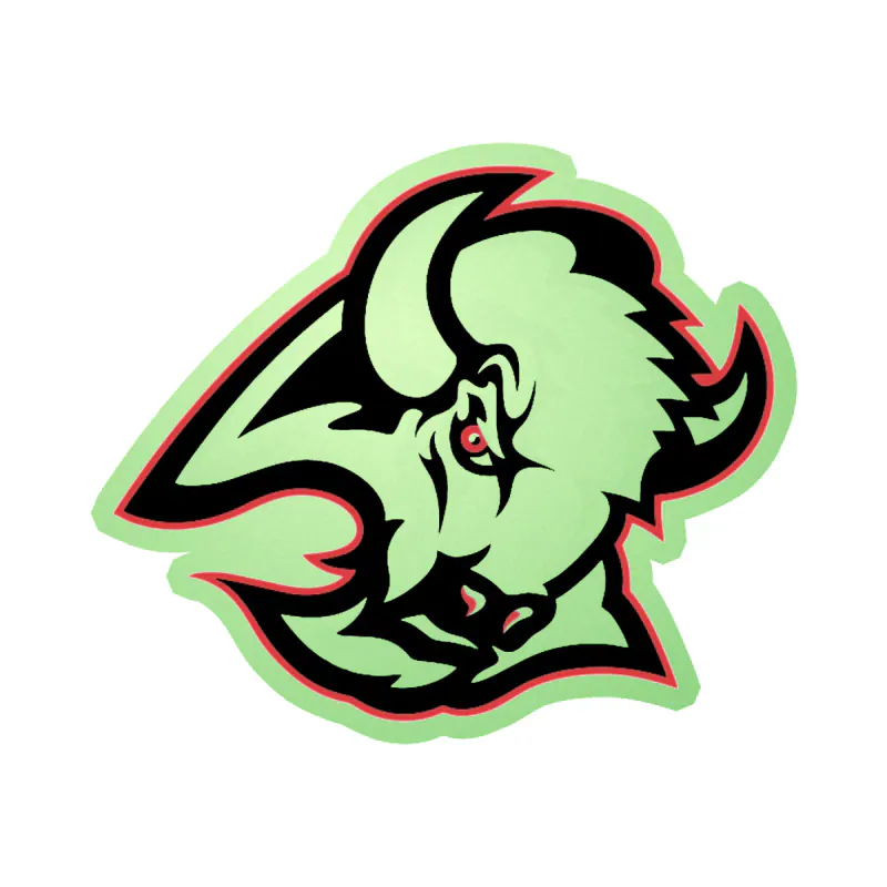 Buffalo Sabres - Retro Buffalo - Glow in the Dark Vinyl Sticker - Custom Size