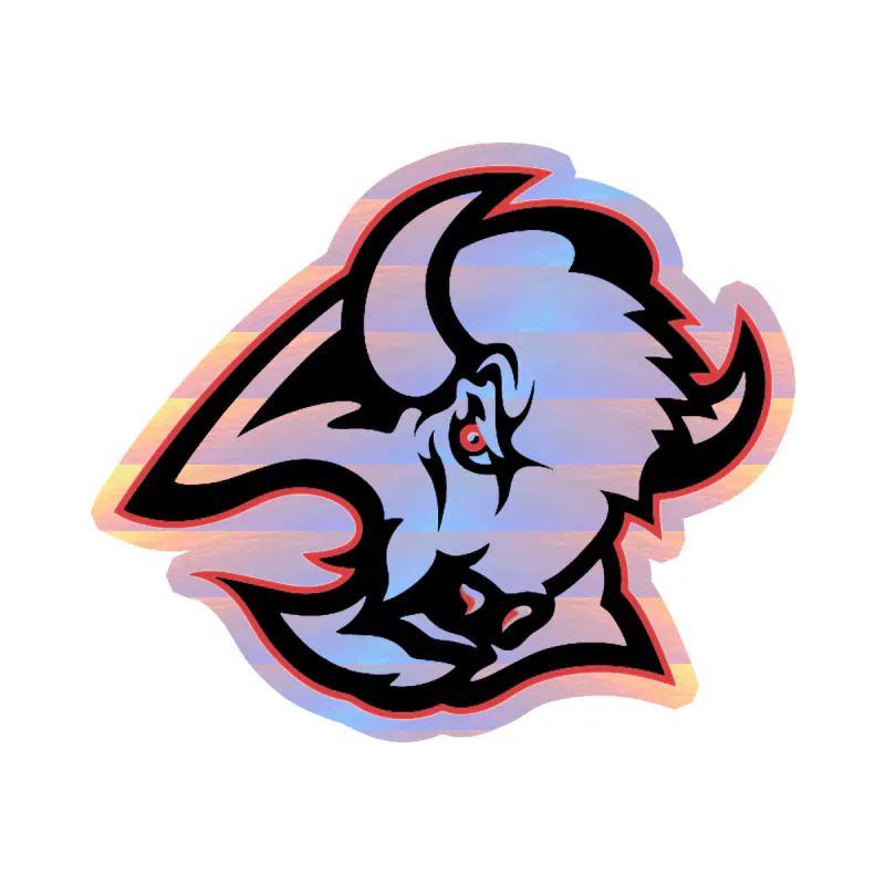 Buffalo Sabres - Retro Buffalo - Holographic Vinyl Sticker - Custom Size