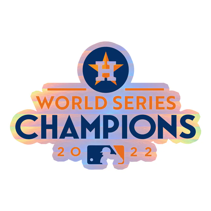 Houston Astros - World Champions - Holographic Vinyl Decal - Custom Size