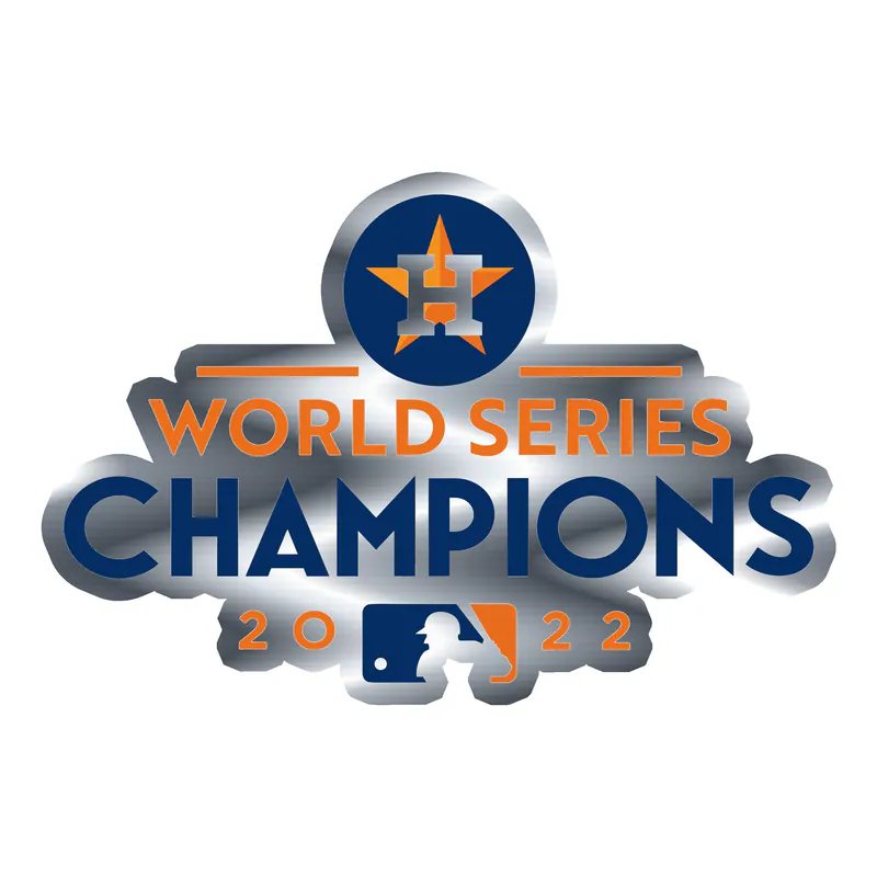 Houston Astros - World Champions - Silver Chrome Vinyl Decal - Custom Size