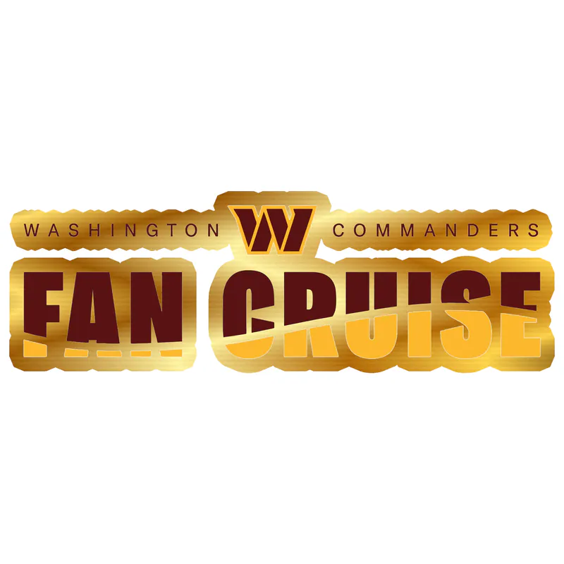 Washington Commanders - Fan Cruise - Gold Chrome Vinyl Sticker - Custom Size