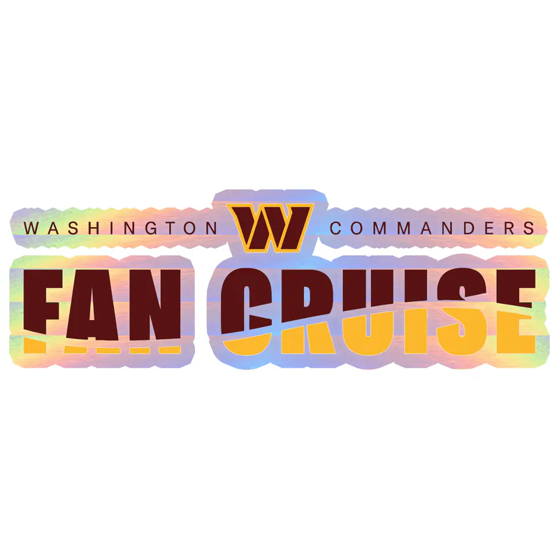 Washington Commanders - Fan Cruise - Holographic Vinyl Sticker - Custom Size