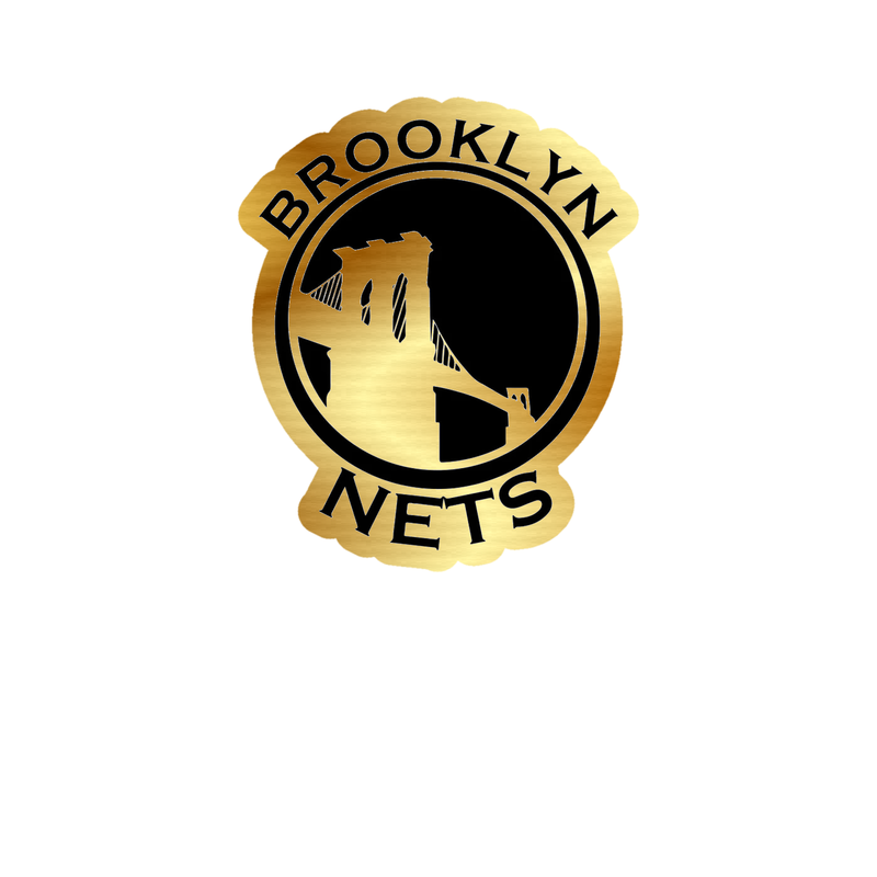 Brooklyn Nets - Image 2 - Gold Chrome Vinyl Sticker - Custom Size