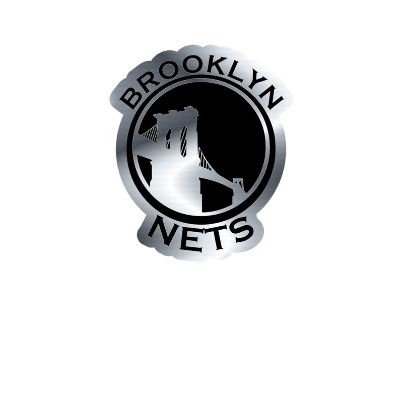 Brooklyn Nets - Image 2 - Silver Chrome Vinyl Sticker - Custom Size