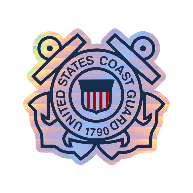 Coast Guard Holographic Vinyl Decal