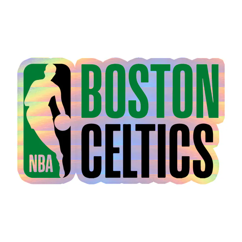 Boston Celtics - NBA Logo - Holographic Vinyl Sticker - Custom Size