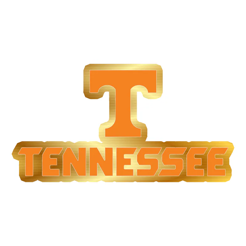 Tennessee Volunteers - Image 14 - Gold Chrome Vinyl Decal - Custom Size