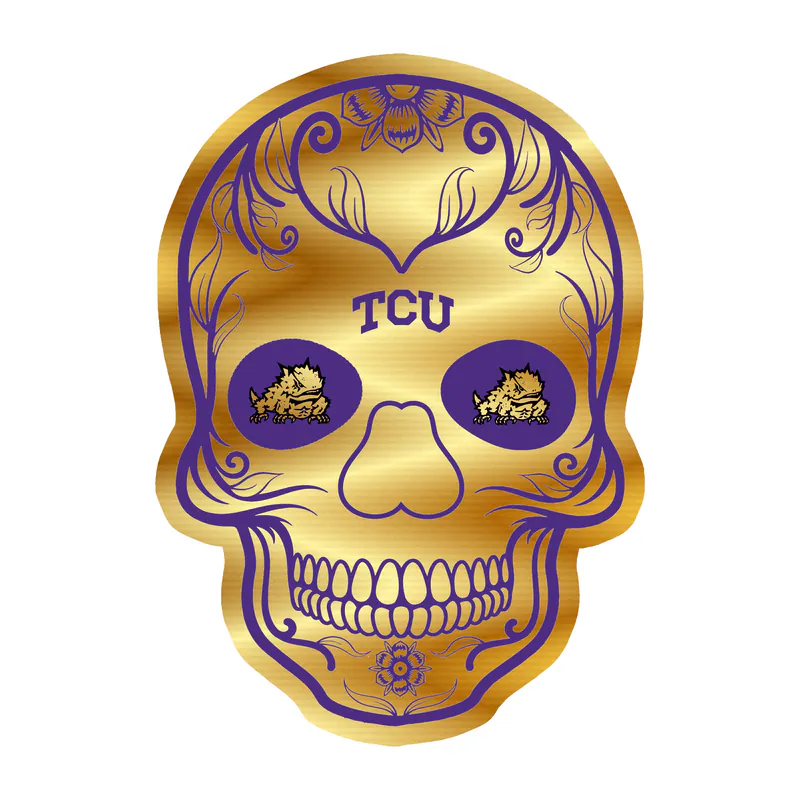 TCU Horned Frogs - Image 4 - Gold Chrome Vinyl Decal - Custom Size