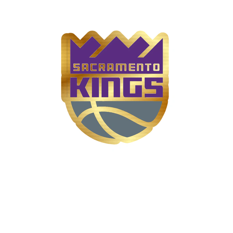 Sacramento Kings - Image 2 - Gold Chrome Vinyl Sticker - Custom Size