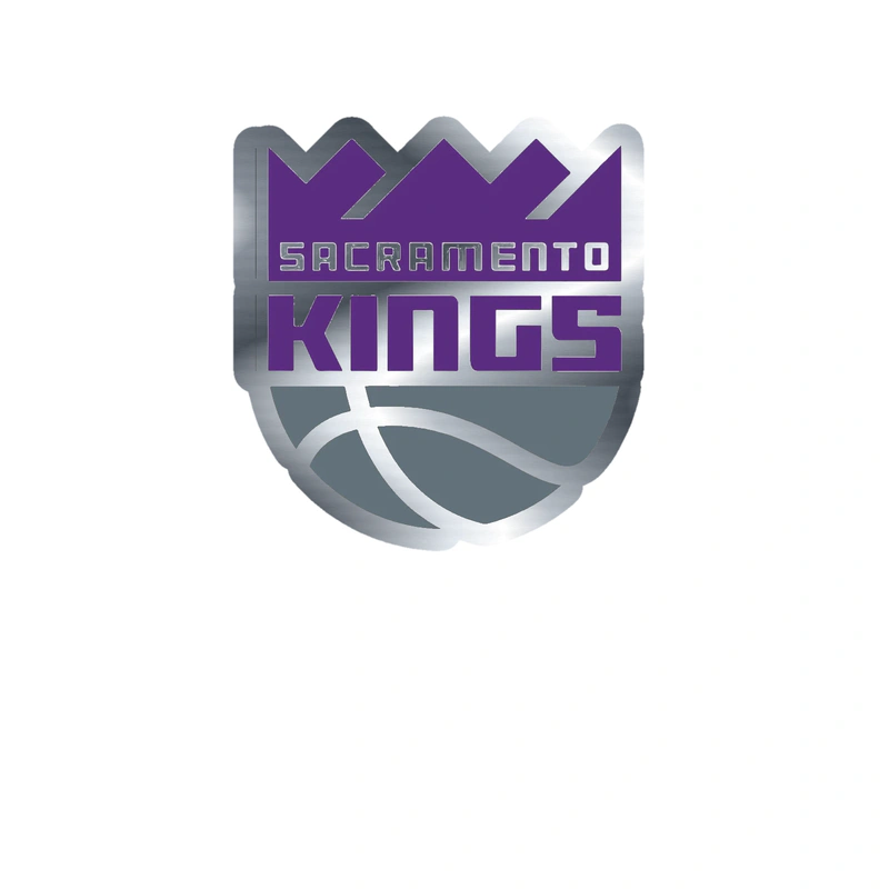 Sacramento Kings - Image 2 - Silver Chrome Vinyl Sticker - Custom Size