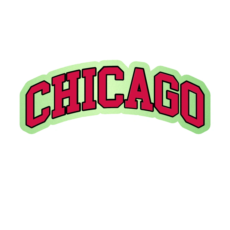 Chicago Bulls - Chicago - Glow in the Dark Vinyl Sticker - Custom Size