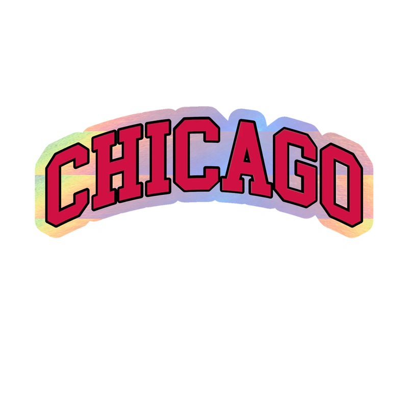 Chicago Bulls - Chicago - Holographic Vinyl Sticker - Custom Size