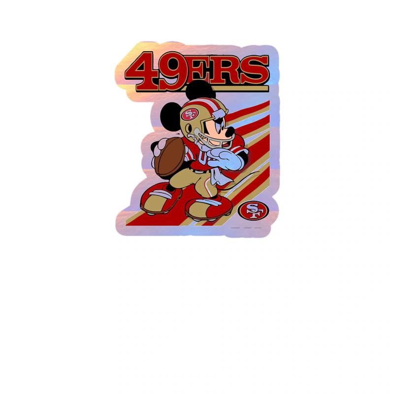 San Francisco 49ers - Image 10 - Holographic Vinyl Sticker - Custom Size