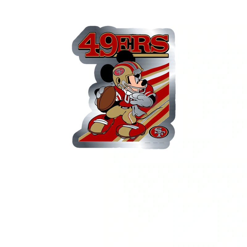 San Francisco 49ers - Image 10 - Silver Chrome Vinyl Sticker - Custom Size