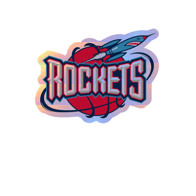 Houston Rockets - Image 11 - Holographic Vinyl Sticker - Custom Size