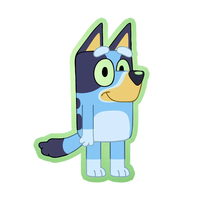 Bluey - Glow in the Dark Vinyl Sticker - Custom Size
