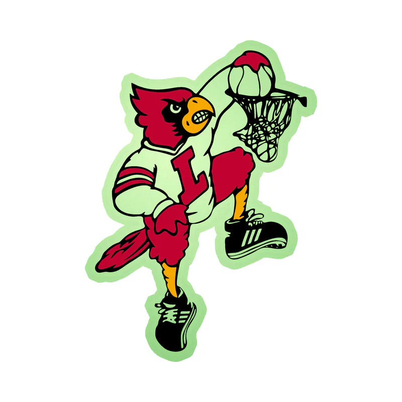 University of Louisville - Throwback Dunk - Glow in the Dark Vinyl Decal - Custom Size