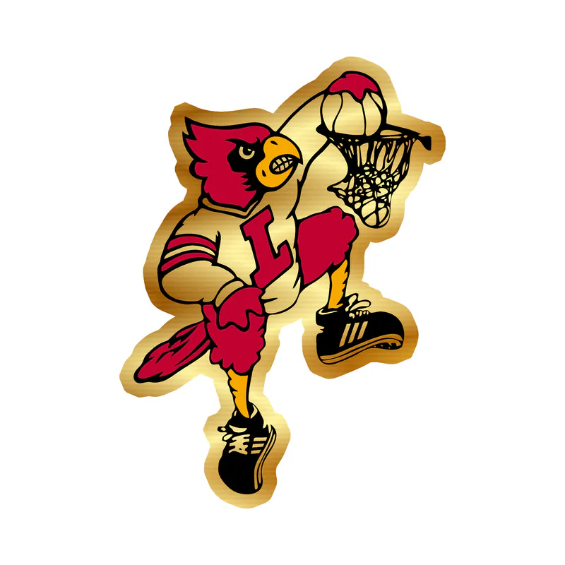 University of Louisville - Throwback Dunk - Gold Chrome Vinyl Decal - Custom Size