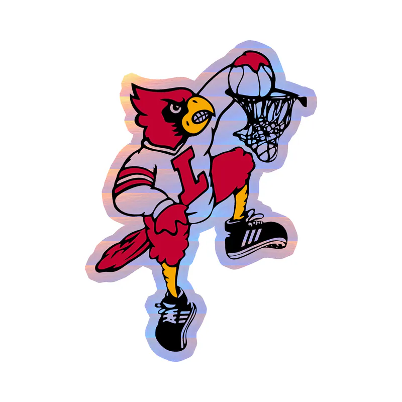 University of Louisville - Throwback Dunk - Holographic Vinyl Decal - Custom Size